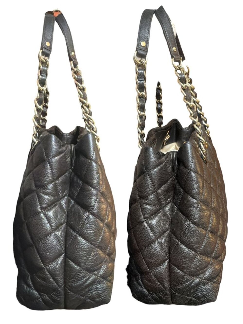 Kate Spade Gold Coast Maryanne Tote Black Quilted Leather 2-handle Shoulder Bag - Picture 7 of 11